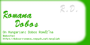 romana dobos business card
